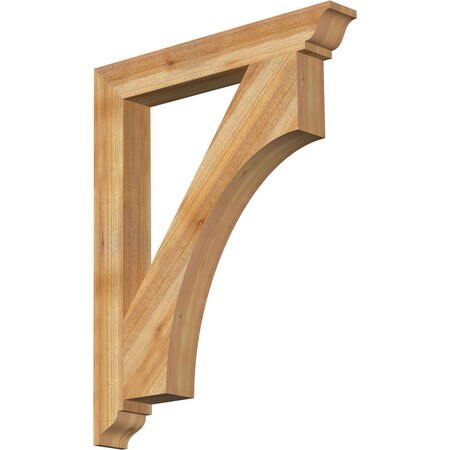 Ekena Millwork Westlake Traditional Rough Sawn Bracket, Western Red Cedar, 4"W x 30"D x 38"H BKT04X30X38WTL01RWR
